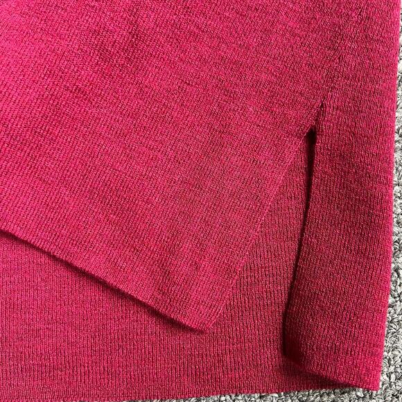 EILEEN FISHER Maroon Vneck Wool Womens Sweater Sz M - Picture 7 of 7